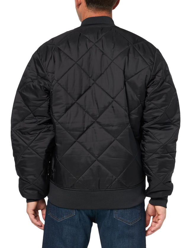 Dickies Men's Diamond Quilted Jacket, Black, Black, 4X-Large
