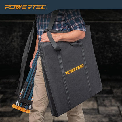 POWERTEC Carrying Bag for Arachni-Flex Workbench Tabletops - Padded Storage & Transport Bag with Shoulder Strap & Accessory Pouch (72135)