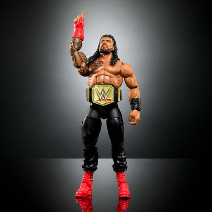 Mattel WWE Elite Action Figure & Accessories, Series #110 Roman Reigns 6-inch Collectible with 25 Articulation Points & Swappable Hands