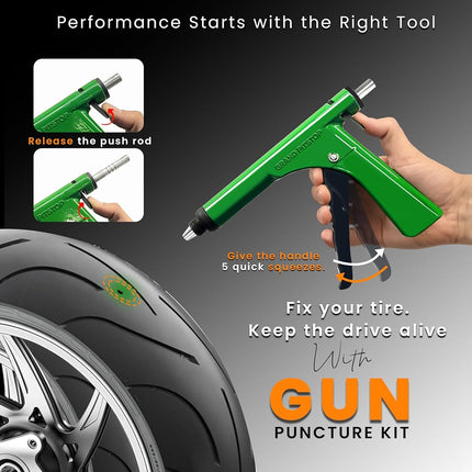 Grand Pitstop Tire Puncture Repair Kit with 15 Mushroom Plugs