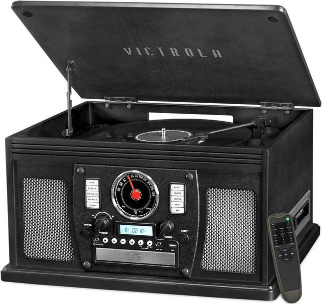 Victrola Nostalgic Aviator Wood 8-in-1 Bluetooth T