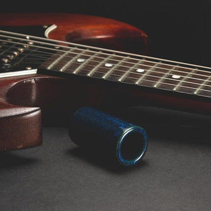 Handmade Ceramic Guitar Slide – Warm Tone, Smooth Feel – Artisan Finish – Made in Small Batches – Midnight (Large)