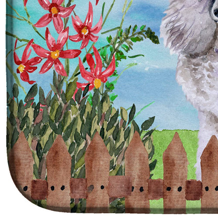 Caroline's Treasures CK1227DDM Poodle Spring Dish Drying Mat, 14 x 21", multicolor