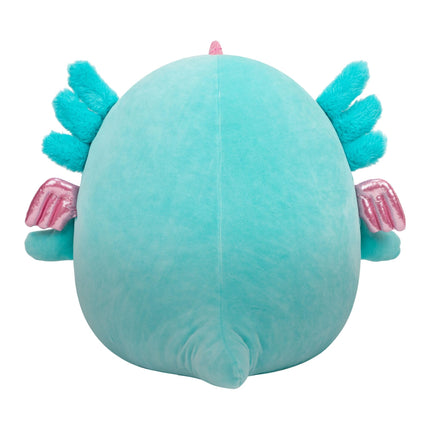 Squishmallows Original 14-Inch Bellamy the Teal Axolotl Alicorn with Shimmery Accent