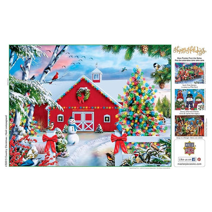 MasterPieces 300 Piece EZ Grip Jigsaw Puzzle - Country Christmas - 18"x24"