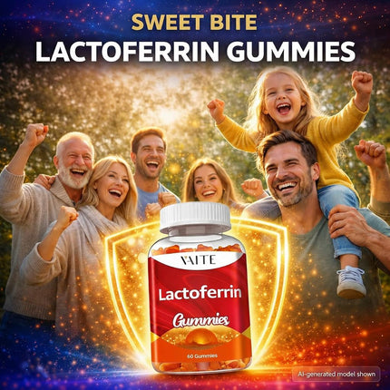 Lactoferrin Supplements 500mg – Supports Digestion & Gut Barrier, Chewable Supplement for Adults, Advanced Daily Wellness, Gluten Free, Soy-Free, Sugar-Free Gummy, Non-GMO Formula, 60 Gummies