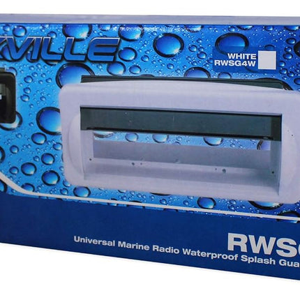 Rockville RWS4GB Universal Marine/Boat Receiver Splash Guard Housing Case Black
