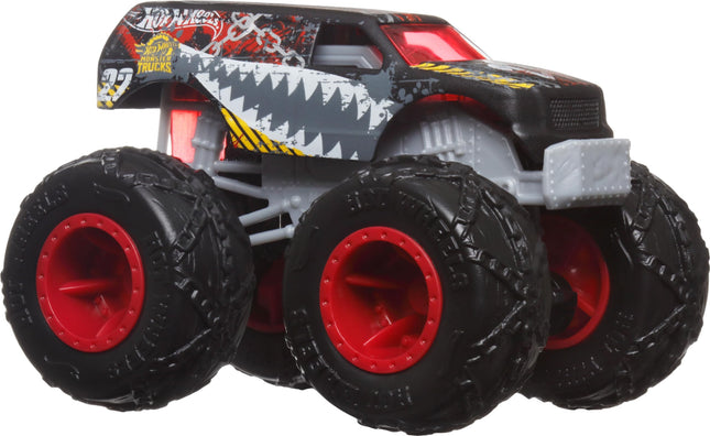 Monster Trucks, 1:64 Scale Monster Trucks Toy Trucks, Set of 4, Giant Wheels, Favorite Characters and Cool Designs