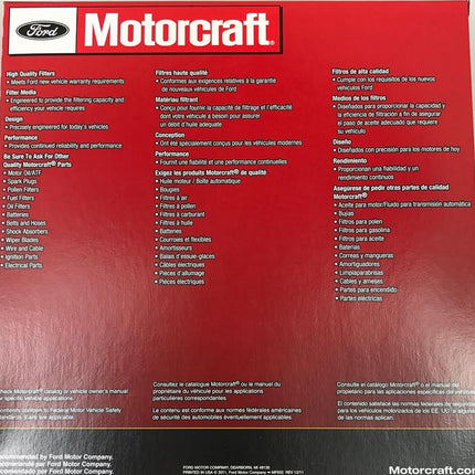 Motorcraft FP7A Cabin Air Filter for select / models