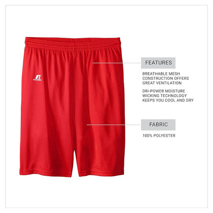 Russell Athletic Big Boys' Youth Mesh Short True Red