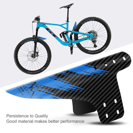 NICEDACK Bike Fender, 2PCS Adjustable MTB Mud Guard, Front and Rear Compatible Mudguards, Easy to Install, Fits 26", 27.5", 29" Fat Tire Bikes and All Disc Brake Bicycles (Blue)
