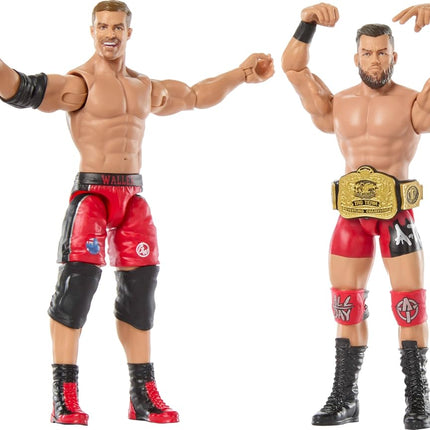 Mattel WWE Main Event Showdown Action Figures 2-Pack with Accessory, Series #22 Austin Theory & Grayson Waller Collectible Set, 6-inch