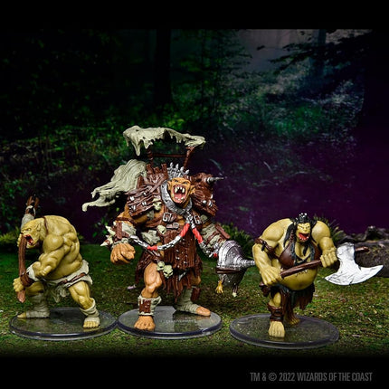 WizKids D&D Icons of The Realms: Bande de Guerre Ogres – Set de 4 Figurines Pré-Peintes, Figurines Dungeons & Dragons JdR