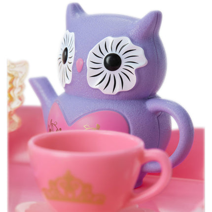 American Girl WellieWishers Breakfast in Bed Tray for 14.5" Dolls with a Hand Folding Tray, Purple teapot, Crown Teacup, Saucer,Plate, and 2 Heart-Shaped Waffles, Ages 4+