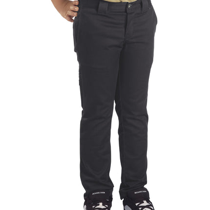 Dickies Boys' Skinny Straight Pant, Charcoal, 12