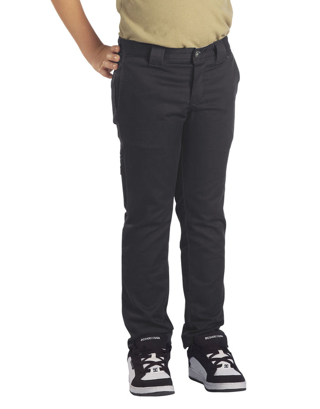 Dickies Boys' Skinny Straight Pant, Charcoal, 12