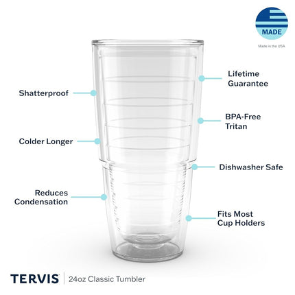 Gobelet Tervis, 710 ml, Transparent, Lot de 2