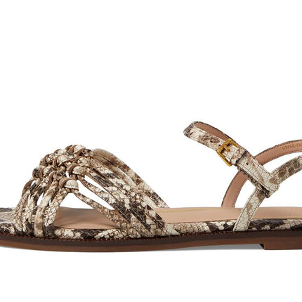 Cole Haan Women's Jitney Knot Sandal Flat, Sndlr Snke Prt Ltr, 5 UK
