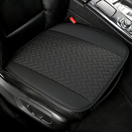 West Llama Full Set Car Seat Covers for Front and Rear Bottom Seats Only, Luxury PU Leather Car Seat Pads Protectors Waterproof and Wear-Resistant,Black