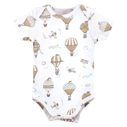Hudson Baby Unisex Baby Bodysuits de algodón, Globo Aerostático, 12-18 Meses, Globo Aerostático, 12-18 Meses