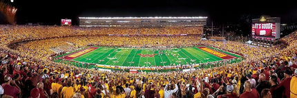 Masterpieces 1000 Piece Sports Jigsaw Puzzle - NCAA Michigan Wolverines Center View Panoramic - 13"x39"