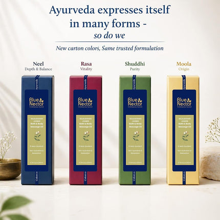 Blue Nectar Body Oil for Women & Men | Bath & Body Massage Oil with Ashwagandha & Natural Jasmine Oil (200 ml)