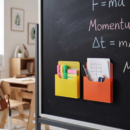 Gilprop 8 Pack Magnetic File Folder Holder for Whiteboard Classroom Storage