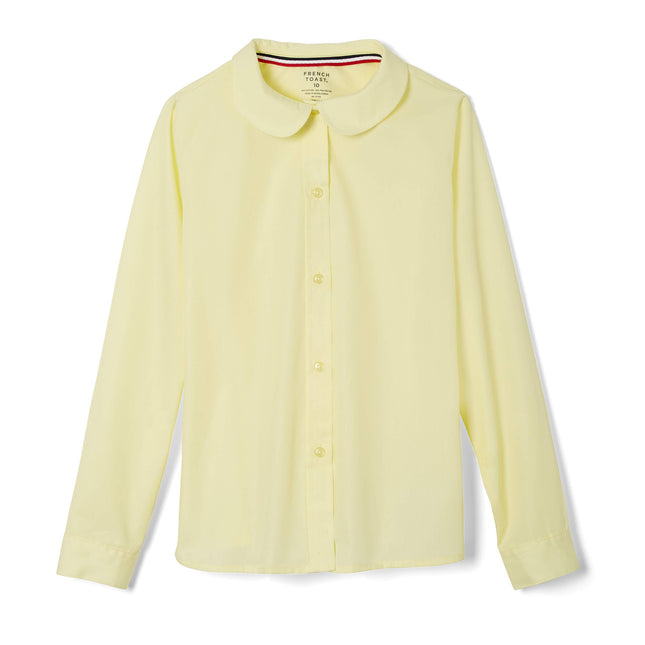 French Toast Girls Long Sleeve Woven Shirt with Pe