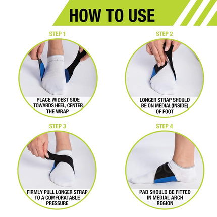 Pro-Tec Arch Premium, Arch Support, Compression Brace, Pain Relief, Foot Support, Heel Spur, Adjustable, Men & Women, Plantar Fasciitis Pain Relief, Easy to Use, Working Out
