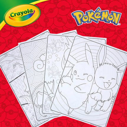 Set de arte de Pokémon imaginación de CRAYOLA (115 piezas), kit de arte para niños, artículos para colorear, juguetes de Pokémon, regalo de Pokémon para niños y niñas, edades 5+