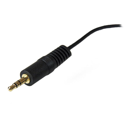 StarTech.com MU12MF 12 ft (3.7 m) 3.5 mm Audio Extension Cable, PC Speaker Extension Audio Cable, Strain Relief, Black, Aux Cable