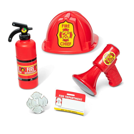Melissa & Doug Fire Chief Role Play Set | Pretend Play | Kids Costume | 3+ | Gift for Boy or Girl