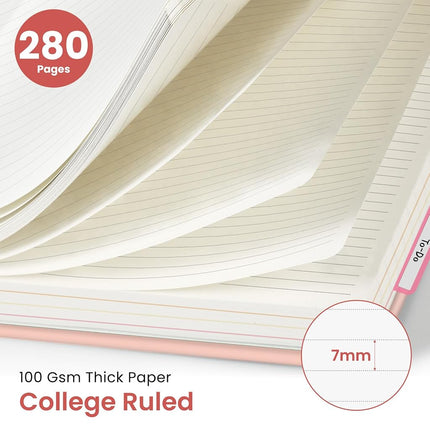 Taja Spiral Notebooks for Work 5 Subject Notebook with Removable Dividers