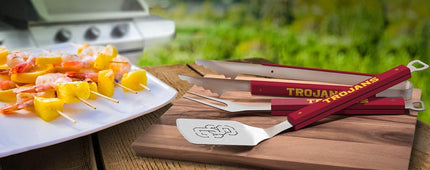 YouTheFan 9028826 NCAA USC Trojans Spirit Series 3-Piece BBQ Set, 22" x 9", Team Colors
