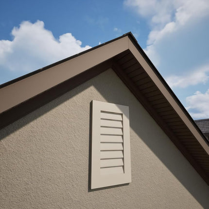 26"W x 42"H Rectangle Surface Mount PVC Gable Vent: Non-Functional, w/ 3-1/2"W x 1"P Standard Frame