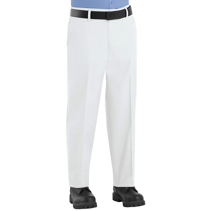 Red Kap Men's Elastic Insert Work Pant, White, 32x34