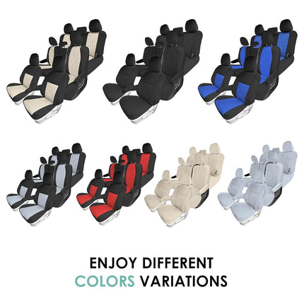 Fundas de asiento de coche FH Group a medida para Toyota Sienna 2011-2020, juego completo de fundas de asiento de coche, fundas de asiento de automóvil de 8 plazas en neopreno gris sólido, fundas de asiento impermeables y lavables