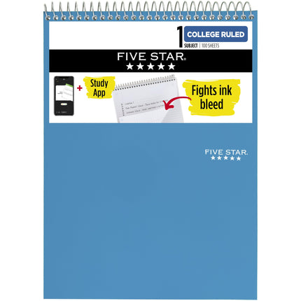 Five Star Top Spiral Notebook + Study App, 1 Subje