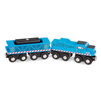 Battat Classic Trains Wooden Train Cars, Magnetic 6-Piece Set, Vehicles