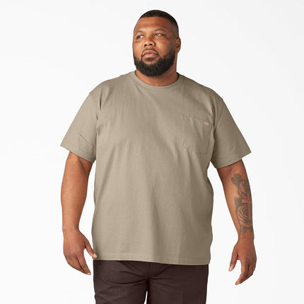 Dickies Men's Short Sleeve Heavyweight Crew Neck Tee, Desert Sand, 4X-Large