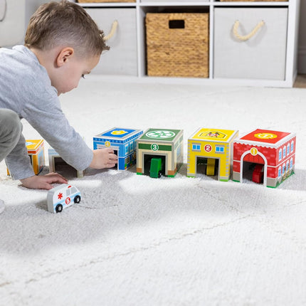 Melissa & Doug Nesting & Sorting Buildings & Vehicles