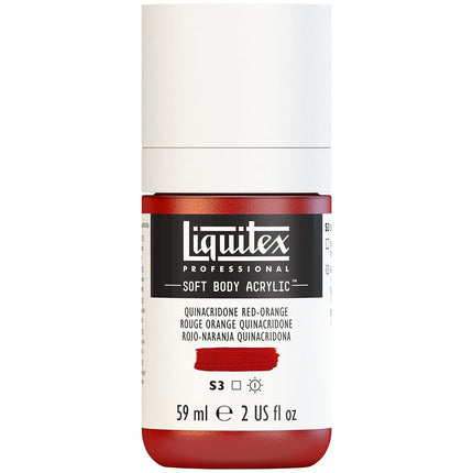 Liquitex Professional Soft Body Acrylic Paint 2-oz bottle, Quinacridone Red-Orange