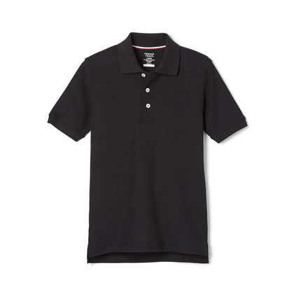 French Toast Boys' Short Sleeve Pique Polo, Black,