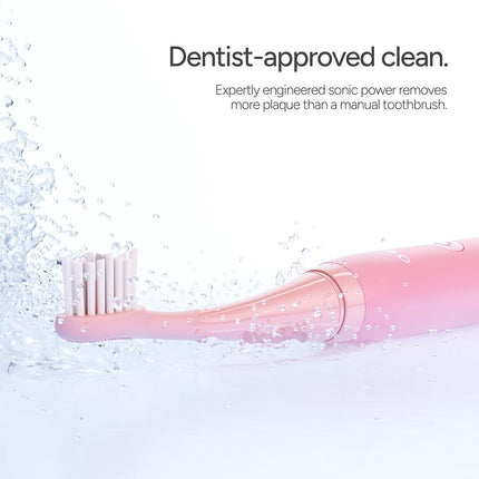 Ordo Sonic Lite | Sonic Toothbrush with 35,000 Pulses/Min | Electric Toothbrush for Adults | Dual Modes | 5+ Weeks Battery | Smart Timer | Waterproof | USB-C Petal