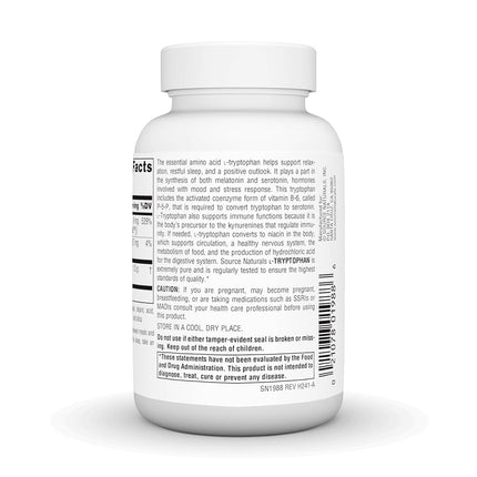 Source Naturals L-Tryptophan with Coenzyme B-6 500mg - 120 Tablets