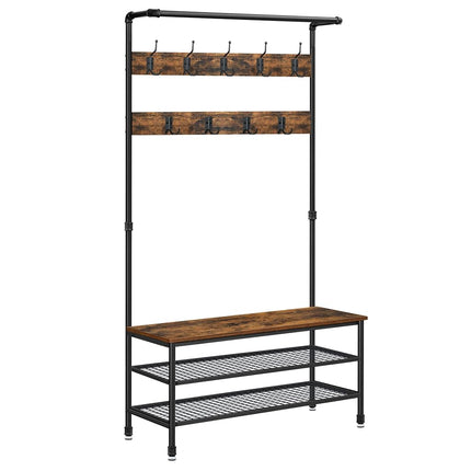 VASAGLE Coat Stand, Garment Rack with Shoe Rack, 1