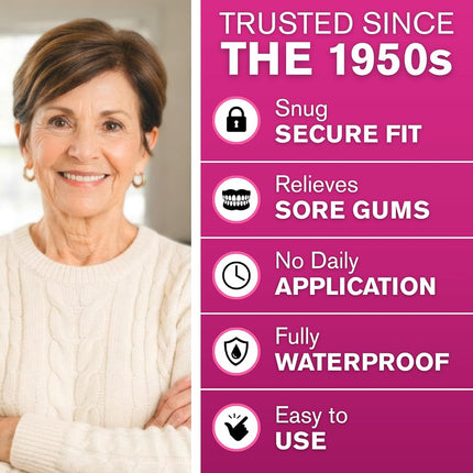 Cushion Grip Thermoplastic Denture Adhesive, 0.35 oz (Travel Size) | Refits and Tightens Loose Dentures for Up to 4 Days | Non-Glue, Zinc-Free, Waterproof Formula, Acts Like a Soft Reliner