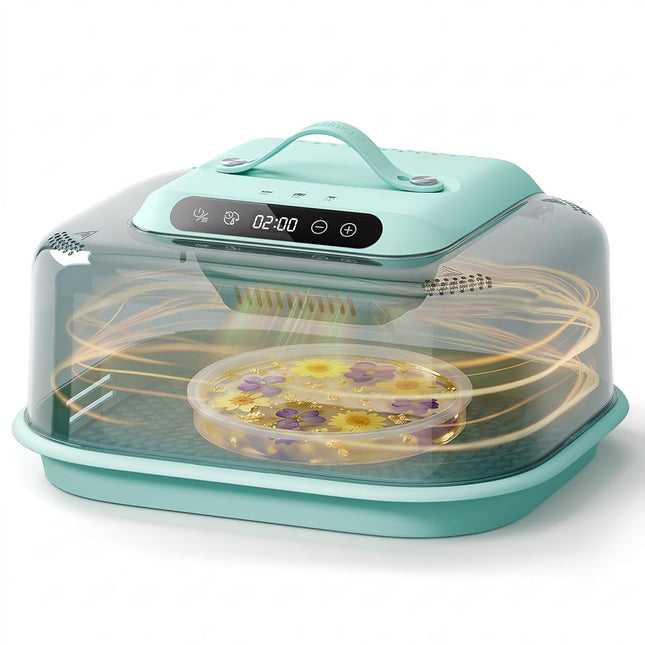 Resiners Resin Curing Machine G3 with UV Resin Light, 2-in-1 Uses, Auto Curing 2H/1Min, Adjustable Temperature & Timer, Resin Dryer with Reversible Base for Epoxy Mold Casting,Jewelry Making,DIY Decor