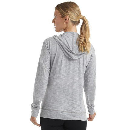 Hanes Women's Jersey Full Zip Hoodie Shirt, Dada Gray Pe Heather, S