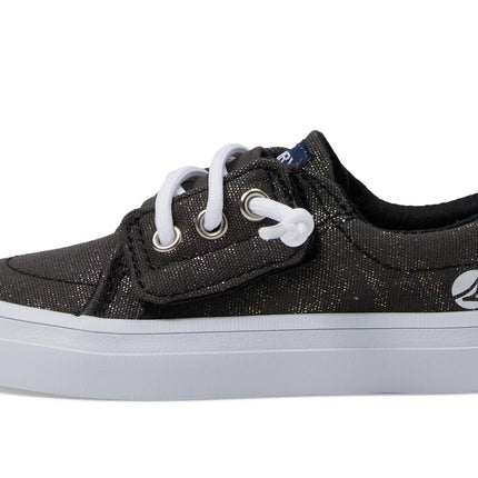 Sperry Kids Girls Crest Vibe Jr Sneaker, Black, 8.5 M US